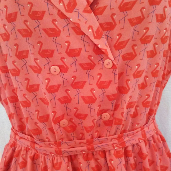 Cooperative dress Size S Orange pink flamingos - Picture 2 of 8